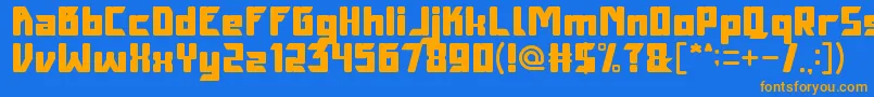 MetalKingdom Font – Orange Fonts on Blue Background