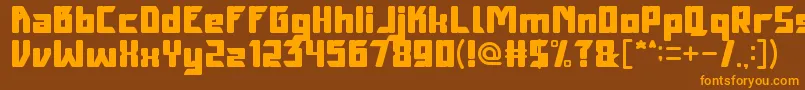 MetalKingdom Font – Orange Fonts on Brown Background