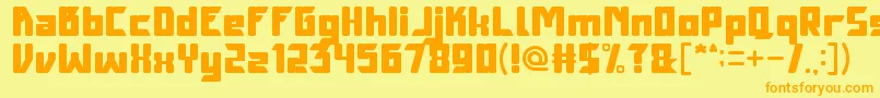 MetalKingdom Font – Orange Fonts on Yellow Background