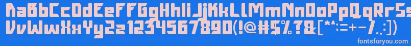 MetalKingdom Font – Pink Fonts on Blue Background