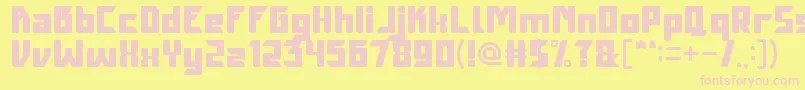 MetalKingdom Font – Pink Fonts on Yellow Background