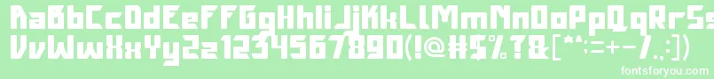 MetalKingdom Font – White Fonts on Green Background