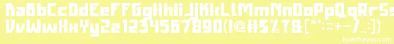 MetalKingdom Font – White Fonts on Yellow Background