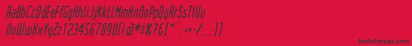 InstitutionItalic Font – Black Fonts on Red Background