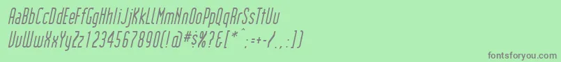 InstitutionItalic Font – Gray Fonts on Green Background