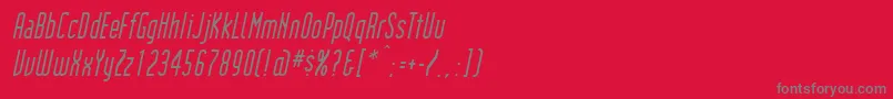 fuente InstitutionItalic – Fuentes Grises Sobre Fondo Rojo