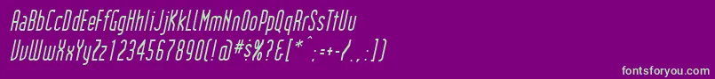InstitutionItalic Font – Green Fonts on Purple Background