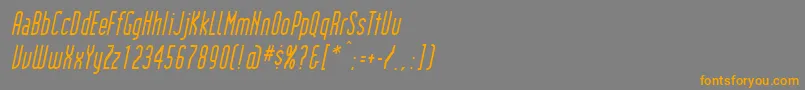 InstitutionItalic Font – Orange Fonts on Gray Background