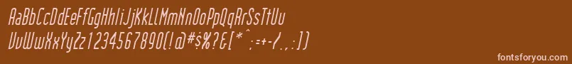 InstitutionItalic Font – Pink Fonts on Brown Background