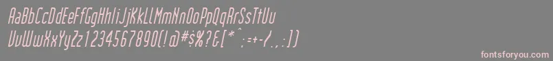 InstitutionItalic-Schriftart – Rosa Schriften auf grauem Hintergrund