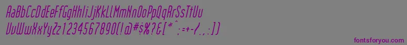 InstitutionItalic Font – Purple Fonts on Gray Background