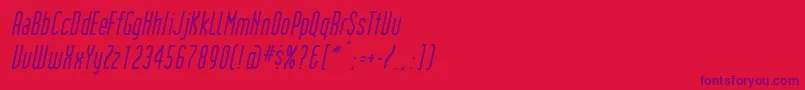 InstitutionItalic Font – Purple Fonts on Red Background