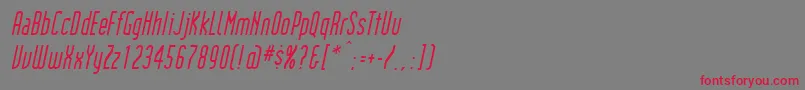 InstitutionItalic Font – Red Fonts on Gray Background