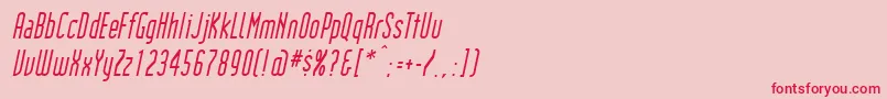 InstitutionItalic Font – Red Fonts on Pink Background