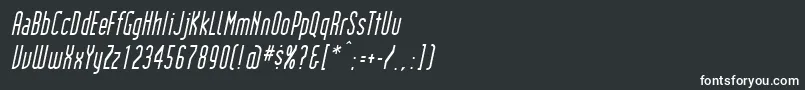 InstitutionItalic Font – White Fonts on Black Background