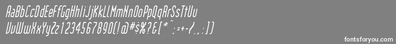 InstitutionItalic Font – White Fonts on Gray Background