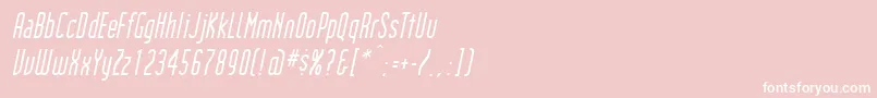 InstitutionItalic Font – White Fonts on Pink Background