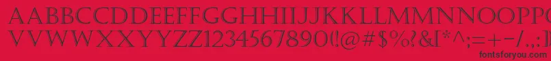Шрифт Castellarmtstd – чёрные шрифты на красном фоне
