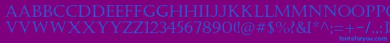 Castellarmtstd Font – Blue Fonts on Purple Background