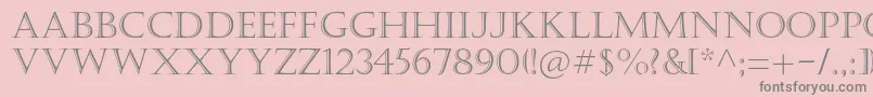 Castellarmtstd Font – Gray Fonts on Pink Background