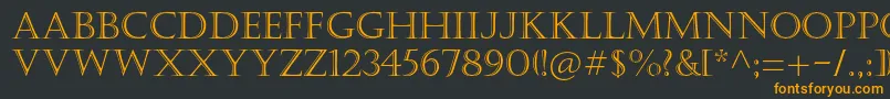 Castellarmtstd Font – Orange Fonts on Black Background