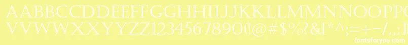 Castellarmtstd Font – White Fonts on Yellow Background