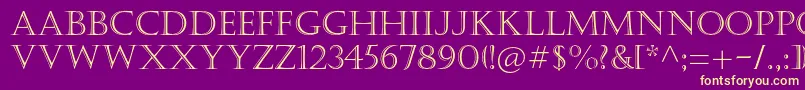 Castellarmtstd Font – Yellow Fonts on Purple Background