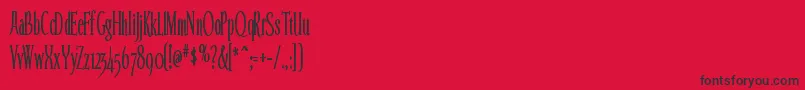 フォントEcheloncondensed – 赤い背景に黒い文字