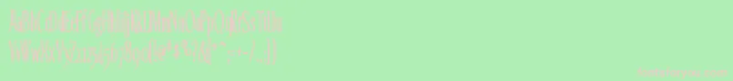 Echeloncondensed Font – Pink Fonts on Green Background