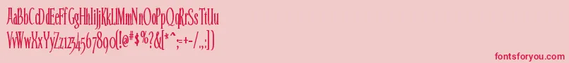 フォントEcheloncondensed – ピンクの背景に赤い文字