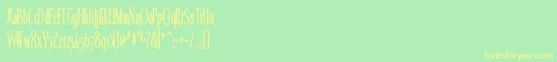 Echeloncondensed Font – Yellow Fonts on Green Background