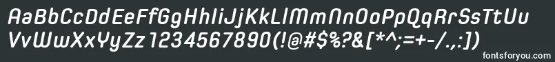 SpoonBoldItalic Font – White Fonts on Black Background