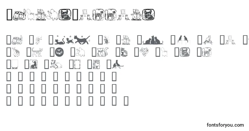 Czcionka KarensKitties – alfabet, cyfry, specjalne znaki