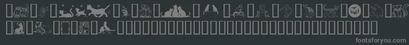 More about KarensKitties Font KarensKitties Font – Gray Fonts on Black Background