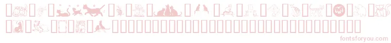KarensKitties Font – Pink Fonts on White Background