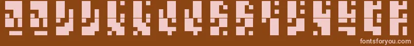 Weitere Informationen zur Microfuture-Schriftart Microfuture-Schriftart – Rosa Schriften auf braunem Hintergrund