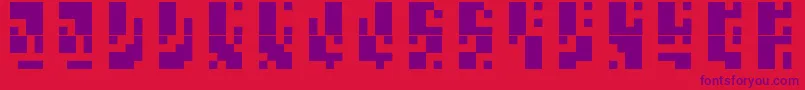 Microfuture Font – Purple Fonts on Red Background