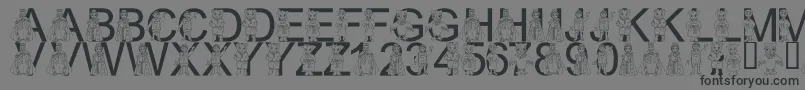 LmsWontYouBeMyNeighbor Font – Black Fonts on Gray Background
