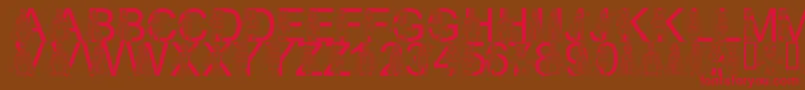 LmsWontYouBeMyNeighbor Font – Red Fonts on Brown Background
