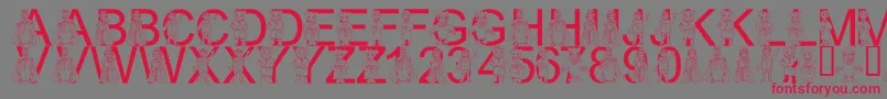 LmsWontYouBeMyNeighbor Font – Red Fonts on Gray Background