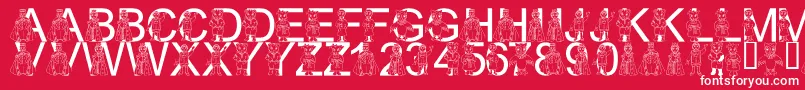 LmsWontYouBeMyNeighbor Font – White Fonts on Red Background