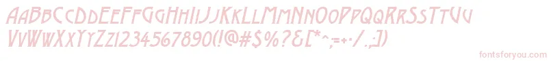 AModernocapsItalic Font – Pink Fonts on White Background