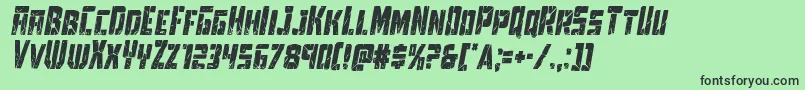 Towerruinscondital Font – Black Fonts on Green Background