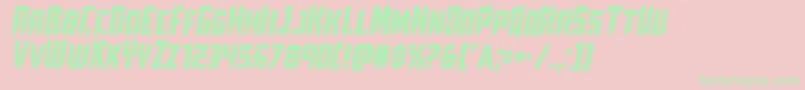 Towerruinscondital Font – Green Fonts on Pink Background