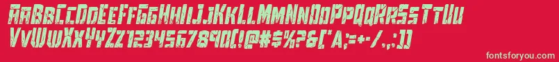 Towerruinscondital Font – Green Fonts on Red Background