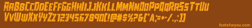 Czcionka Towerruinscondital – pomarańczowe czcionki na brązowym tle
