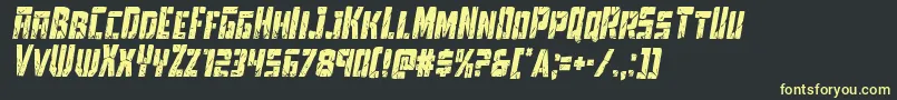 フォントTowerruinscondital – 黒い背景に黄色の文字