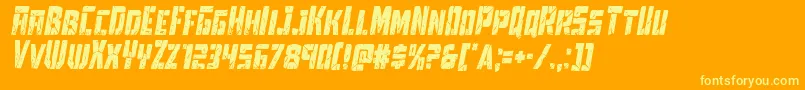 フォントTowerruinscondital – オレンジの背景に黄色の文字