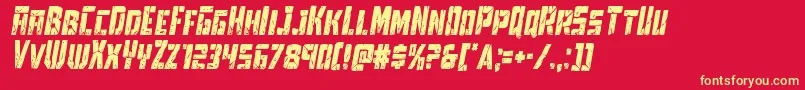 Towerruinscondital Font – Yellow Fonts on Red Background