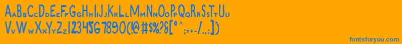 ZamboniJoe Font – Blue Fonts on Orange Background